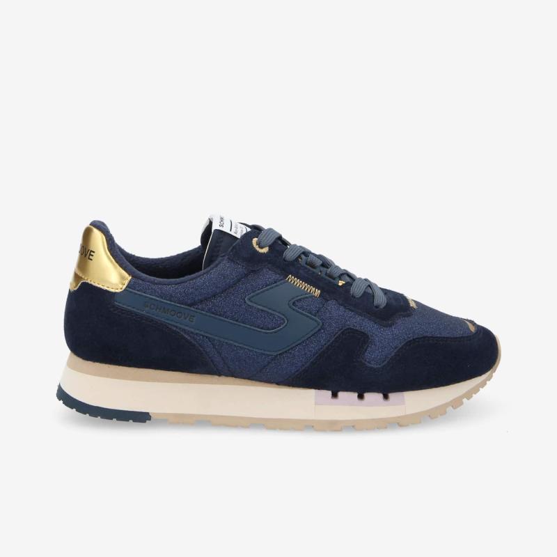 ATHENE RUNNER W - SUEDE/SPAN - BLEU MARINE/BLEU METALLISE